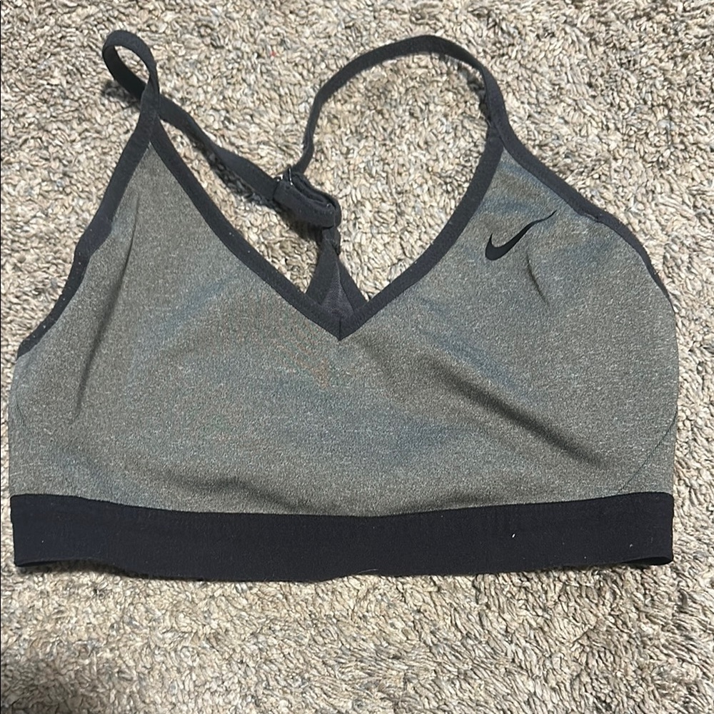 Nike Gray and Black Sports Bra Intimates